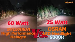 OSRAM LED Headlight vs High Performance Halogen Bulb [upl. by Pubilis383]