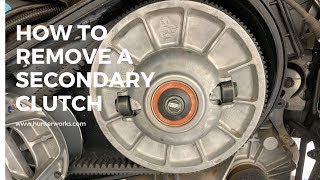 How to remove a Polaris RZR Secondary Clutch [upl. by Milak558]