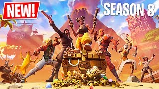 Fortnite Season 8 Battle Pass New Map amp New Skins Fortnite Battle Royale Gameplay [upl. by Ney655]