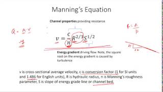 Mannings Equation [upl. by Ymirej]