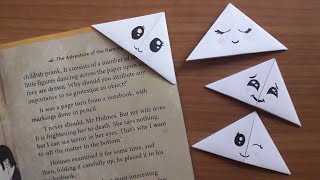 Easy DIY origami corner bookmarks  no glue  easy paper crafts by 10 Crafty Fingers [upl. by Lana858]