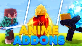 Top 5 COOLEST Anime Addons 120 MCPE amp Minecraft Bedrock [upl. by Adnalohs]