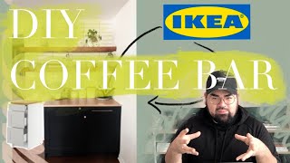 DIY COFFEE BAR USING IKEA KNOXHULT CABINETS  alexistriesdesign [upl. by Braasch]