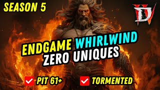 D4 Season 5 WhirlWind Barbarian Build NO Uber Uniques [upl. by Anerehs47]