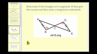 Determining If Two Triangles are Congruent [upl. by Eeslehc683]