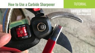 How to Sharpen Bypass Pruner Blades With a Carbide Tool  The Gardening Products Review [upl. by Annayek]