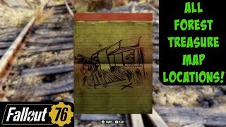 Fallout 76 All Forest Treasure Map Locations [upl. by Sinylg]