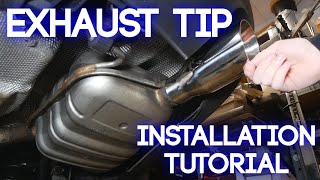 How To Install Exhaust Tips  Aftermarket Muffler Tip Installation Tutorial [upl. by Ethyl403]