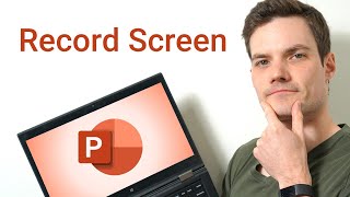 How to Record Screen using Microsoft PowerPoint [upl. by Arimak]