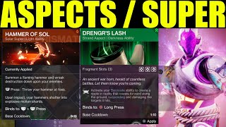 How to unlock destiny 2 prismatic subclass aspects amp fragments Hunter titan warlock Final Shape [upl. by Rosenblast]