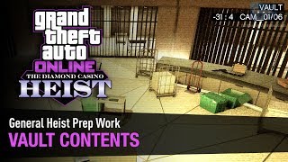 GTA Online The Diamond Casino Heist  Heist Prep Vault Contents [upl. by Eekaz867]