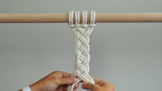 DIY Macrame Tutorial  Continuous Weave Method 1 [upl. by Lenssen]