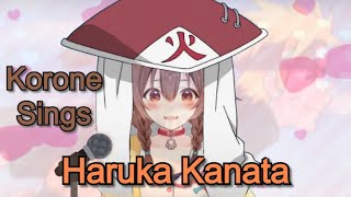 Korone Sings Naruto Opening 2 quotHaruka Kanataquot romaji lyricshololive [upl. by Kameko]