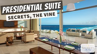 Presidential Suite  Secrets The Vine Cancun Resort  Full Walkthrough Room Tour amp Review  4K [upl. by Adnert64]