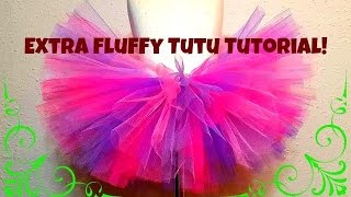 HOW TO MAKE A NO SEW TUTU  Extra fluffy [upl. by Aicnerolf]