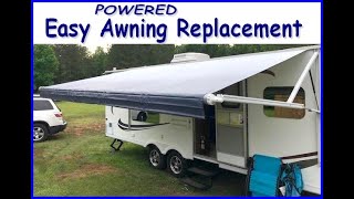 Easy RV Power Awning Fabric Replacement Dometic [upl. by Yhpos]