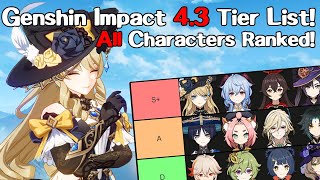 Genshin Impact Version 43 Tier List All Characters Ranked [upl. by Aural]