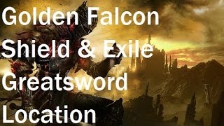 Dark Souls 3  Golden Falcon Shield amp Exile GreatSword Location Ring Of Sacrifice [upl. by Sitnalta]