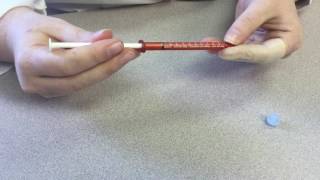 Dispensing 01ml from a 1ml syringe [upl. by Elma406]