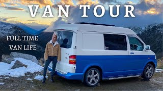 OFFGRID VAN TOUR  Volkswagen T5 Campervan [upl. by Dalenna401]