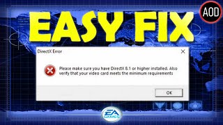 How to Fix CampC Generals Zero Hour  Start up DirectX 81 Error  Issue  Easy  Quick Fix  Origin [upl. by Kcyred]