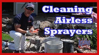 HOW TO CLEAN A Titan Wagner or Graco Airless Paint Sprayer after oil based paints [upl. by Fausta933]