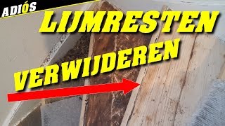 LIJMRESTEN VERWIJDERENtrap schoonmaken van lijmresten Schildersbedrijf Edens Apeldoorn [upl. by Sukramed]