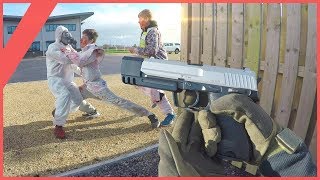 Airsoft War  Zombie Gun Game 10 POV  TrueMOBSTER [upl. by Cally]