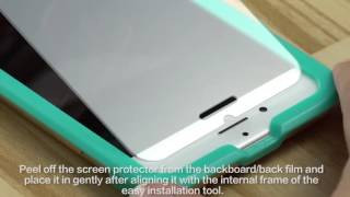 How to Install Tempered Glass Screen Protector with ESR Free Applicator for your iPhone 8 [upl. by Ahsiet]