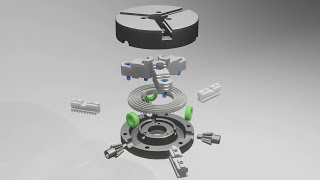 3 Jaw Chuck Mechanism working explained [upl. by Nissensohn]