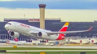 4K Beautiful Evening Heavy Departures at Chicago OHare Airport [upl. by Pestana574]