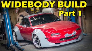 Widebody Miata Build Part 1 Installing the Flares [upl. by Crane]