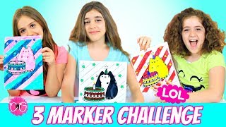 3 Marker Challenge  CraftyGirls [upl. by Anilet]