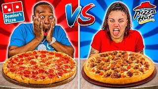 PIZZA HUT VS DOMINOS FOOD CHALLENGE [upl. by Neerroc]