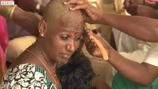 BBC 2016 Video How Indias human hair factory helps Africa [upl. by Akirat833]