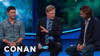 Jensen Ackles Dies Constantly On quotSupernaturalquot  CONAN on TBS [upl. by Nosdrahcir]