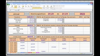 Haushaltsbuch mit Jahresübersicht für den Computer [upl. by Jecon]