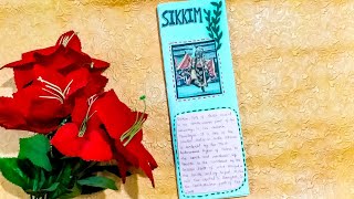 How to make Brochure on Sikkim Sikkim project easy and attractive❤ [upl. by Eiuqnom]