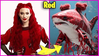 DESCENDANTS THE RISE OF RED CHARACTERS AS SHARK [upl. by Faun]