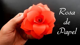 COMO HACER UNA ROSA DE PAPEL FÁCIL Y RÁPIDO [upl. by Brighton957]