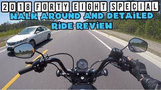 2018 Harley Davidson Forty Eight special detailed ride review and walk around [upl. by Ibrab117]