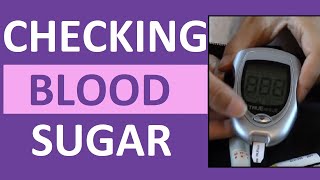 Checking Blood Sugar Glucose Level  How to Use a Glucometer Glucose Meter [upl. by Reyotal]