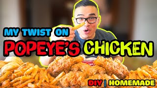 MY TWIST ON POPEYES FRIED CHICKEN RECIPE  COPYCAT RECIPE  DIY [upl. by Radburn]