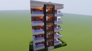 Minecraft Modern Apartman Yapımı 🏠 [upl. by Maxentia]