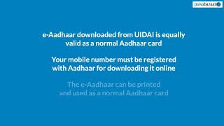 Aadhar Card  How to Download eAadhaar Card Online Using Virtual ID [upl. by Valeda648]