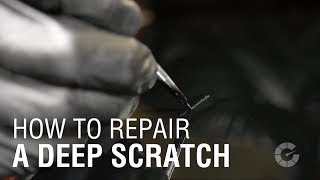 How To Repair a Deep Scratch  Autoblog Details [upl. by Terag263]