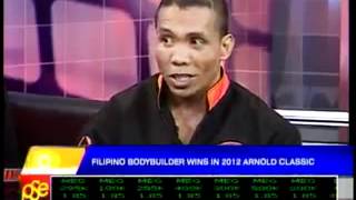 Pinoy bodybuilder wins in 2012 Arnold Classic  ABSCBN Newsflv [upl. by Kcinimod]