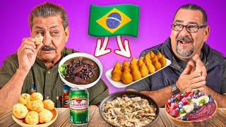 Mexican Dads Try Food From BRAZIL [upl. by Wallache869]