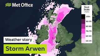 Storm Arwen to bring wind and snow 251121 [upl. by Akinahc]