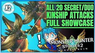 All 20 Secret amp Special Kinship Attacks in Stories 2  Kinship Showcase  Monster Hunter Stories 2 [upl. by Hasseman]